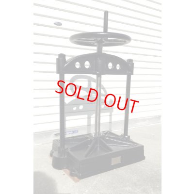 画像3: 木工プレス盤（手動式プレス機）